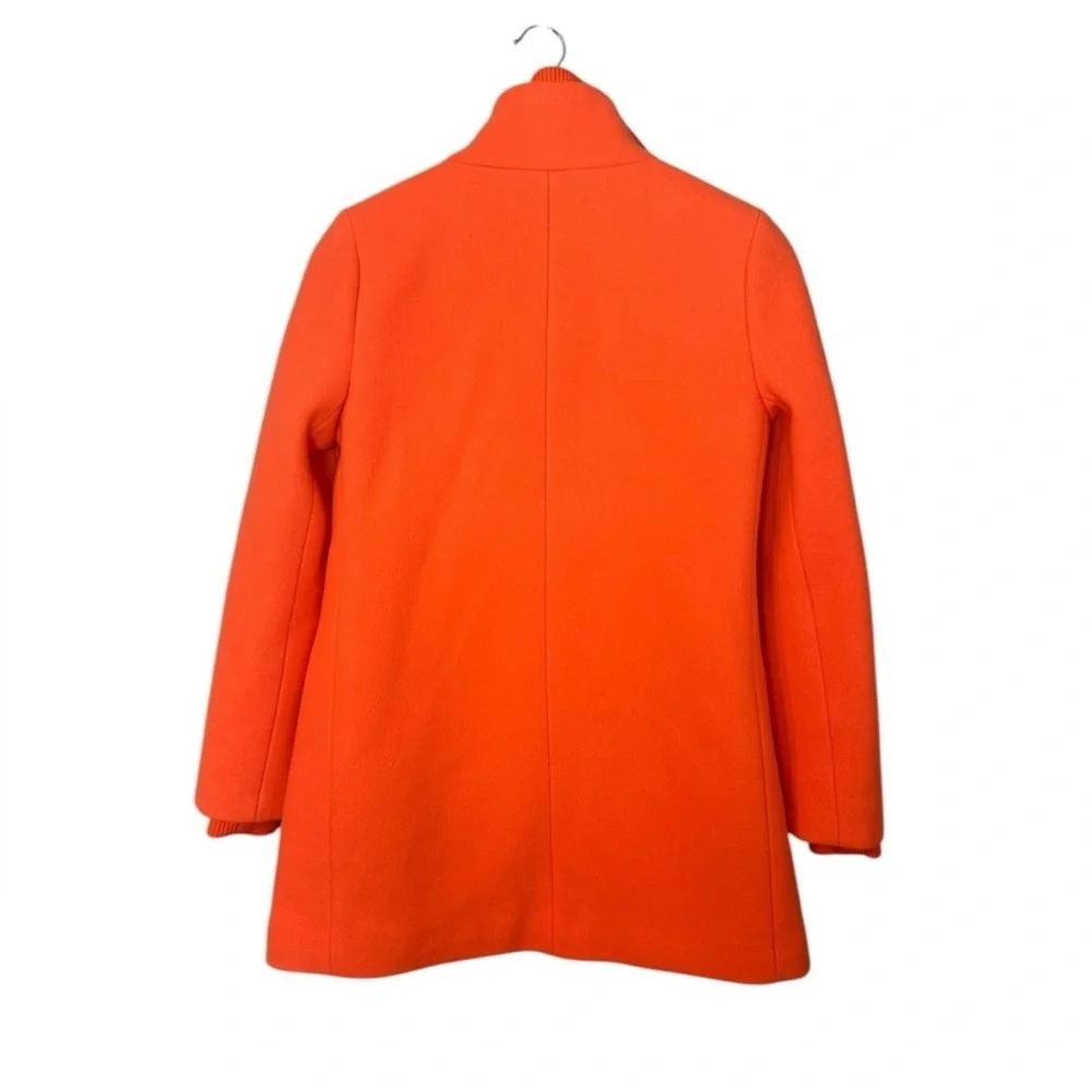JCrew Lodge Coat Jacket Orange Stadium Wool 2